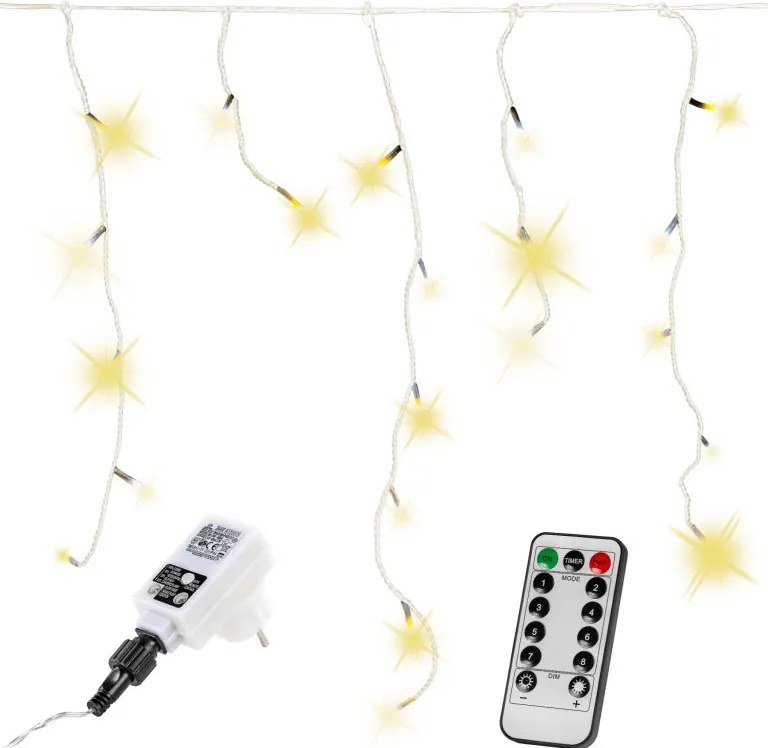 VOLTRONIC® Fényeső 200 LED Meleg fehér 5 m + vezérlő