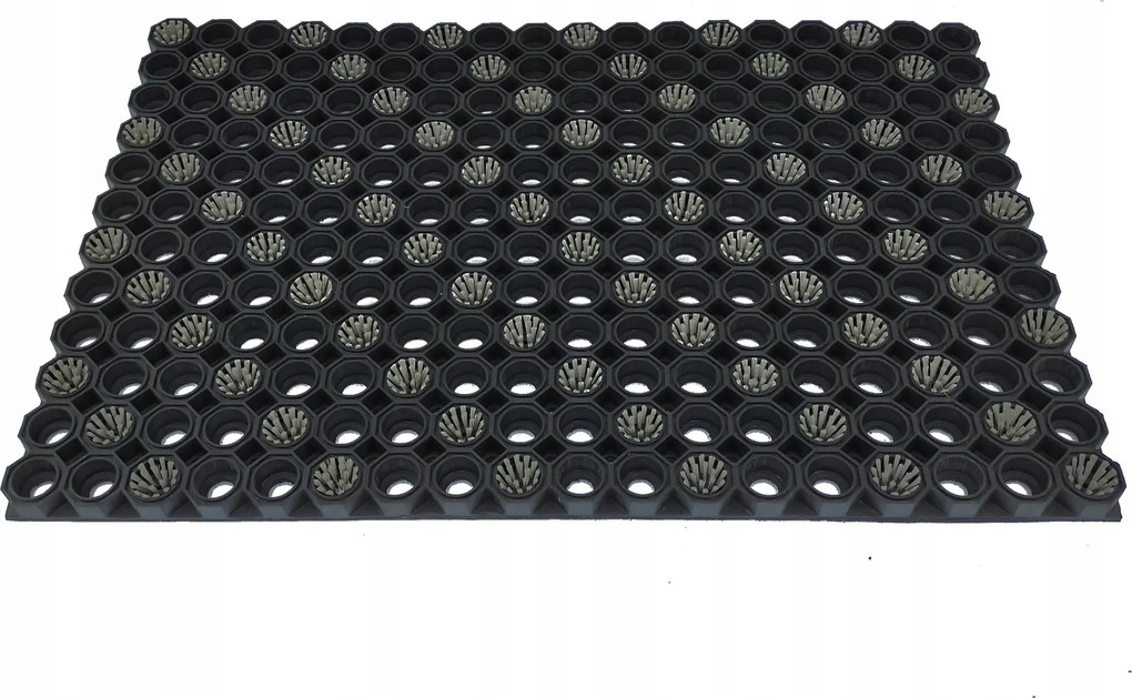 Áttört lábtörlő Strong fogkefe szürke 75x50