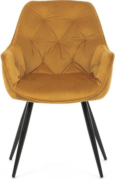 Étkezőszék sárga bársony DCH-421 YEL4