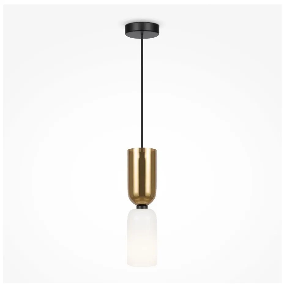 Maytoni MOD177PL-01G - Csillár zsinóron MEMORY 1xE14/40W/230V arany/fehér