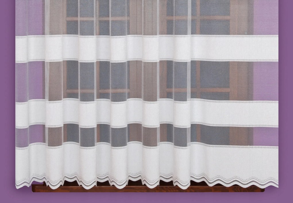 Függöny méteráru 150cm csíkos gyöngyházfényű ekri