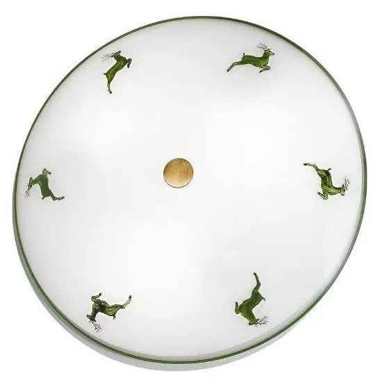 Kolarz 731.U13.4.100-Mennyezeti lámpa NONNA 3xE27/60W/230V pr.42 cm zöld/réz