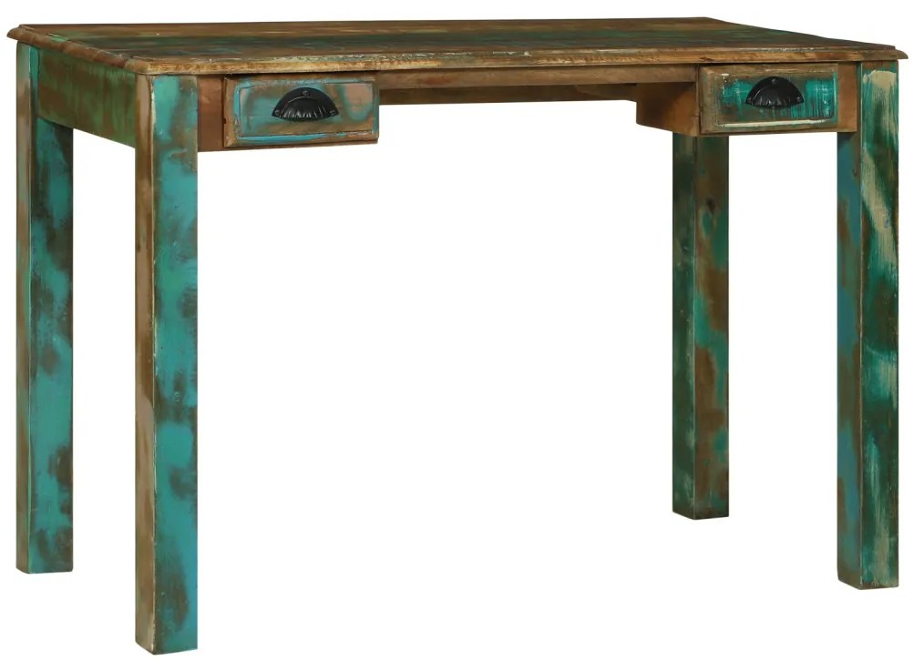 Asztal 112x55x76 cm Szilárd Fa Újrahasznosított