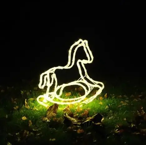 Ló a sarkon Led 3D Karácsonyi Dekoráció