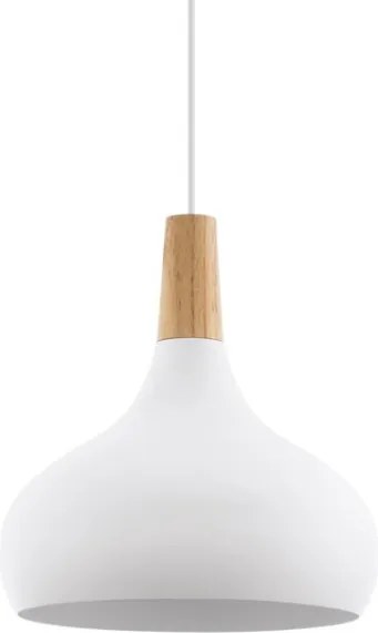 Eglo 96982 - SABINAR függeszték 1xE27/60W/230V, 28 cm, fehér
