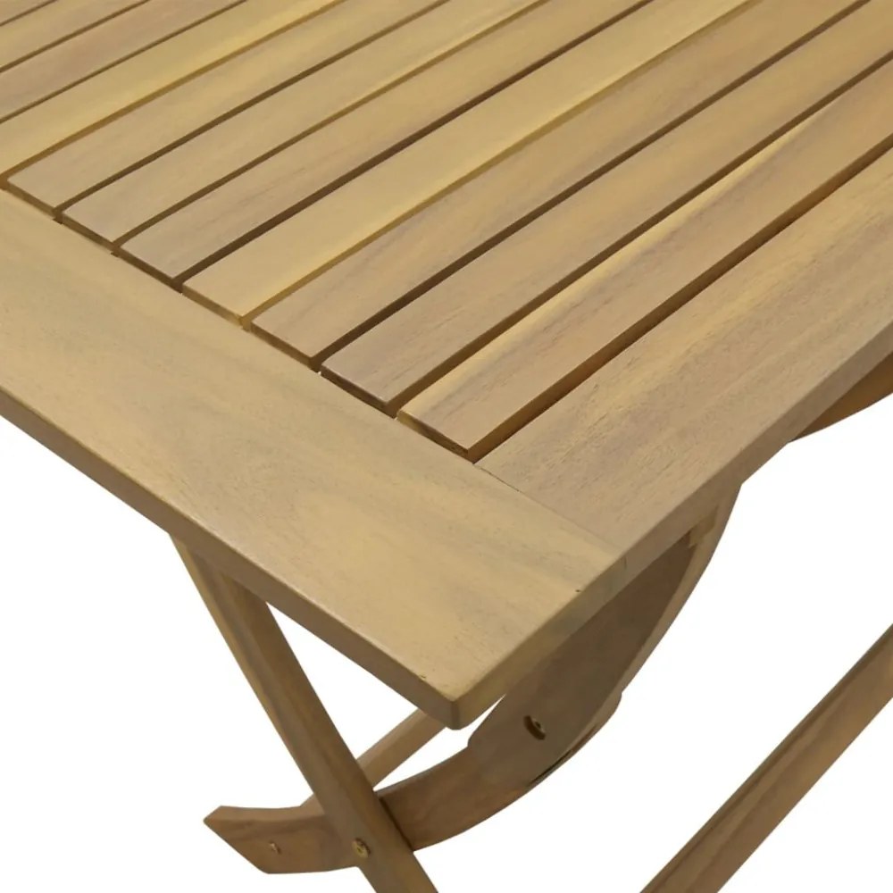 összecsukható tömör akácfa kerti asztal 110 x 55 x 75 cm