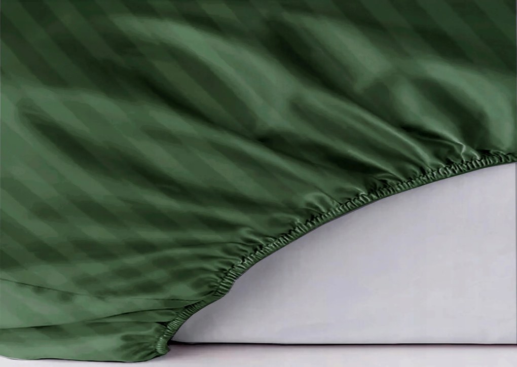 Szállodai gumis damaszt lepedő 160x200 csíkos színválaszték