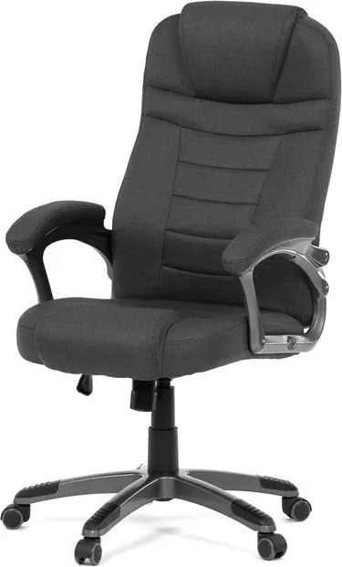 Irodai forgószék fekete szövet kárpitta, hintamechanizmussal, KA-C713 BK2