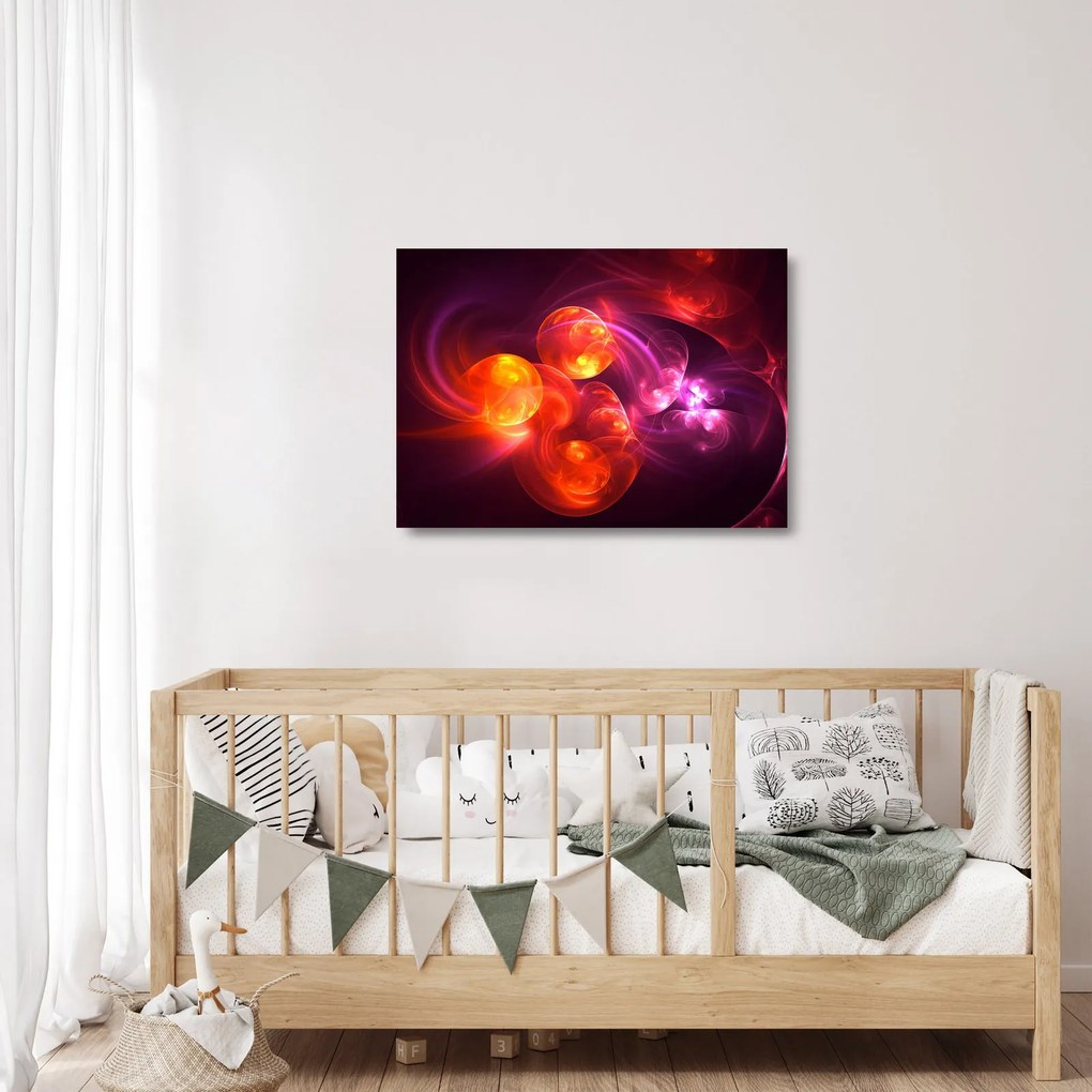 Modern absztrakció képe (üvegen) (70x50 cm)