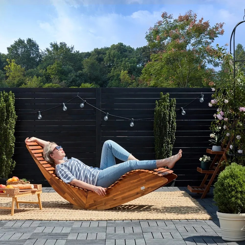 Casaria® Ergonómikus nyugágy - akácfa