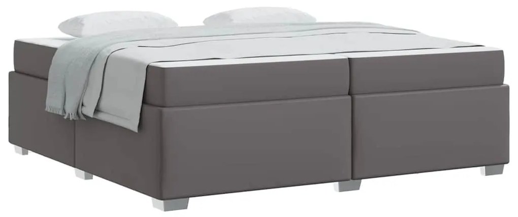 Ágykeret Szürke 200 x 200 cm Műbőr