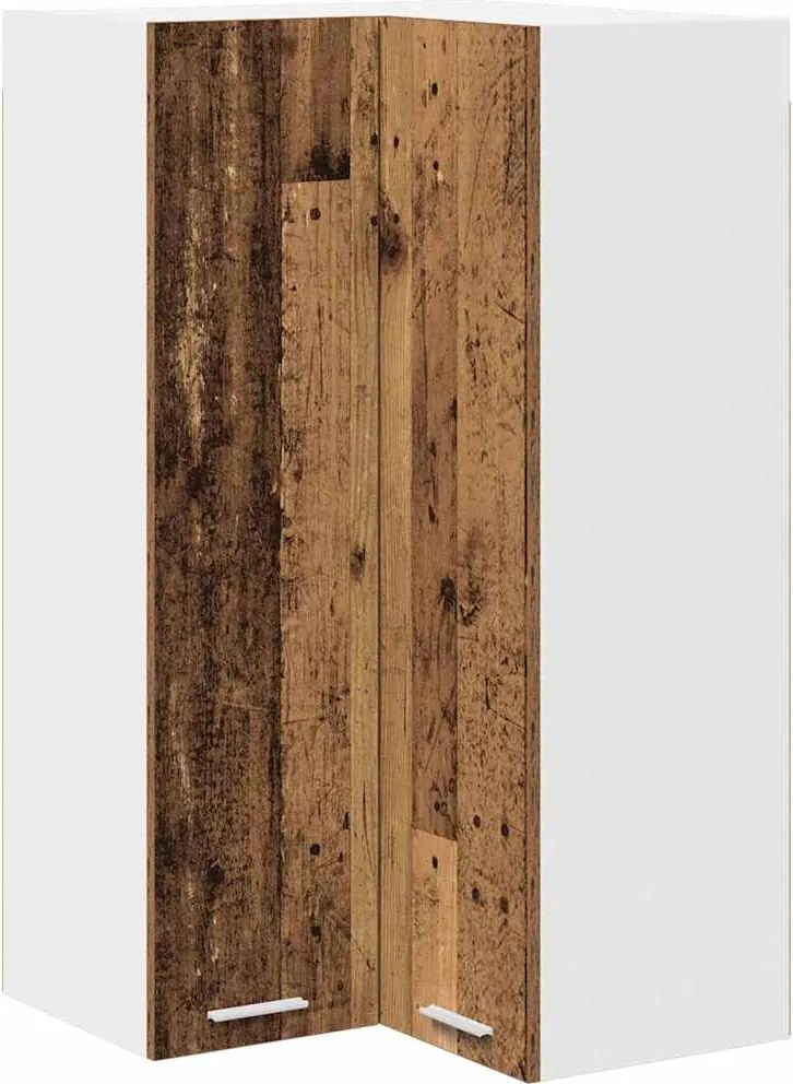 vidaXL Függő szekrény Régi fa és fehér 57 x 57 x 100 cm Faanyag