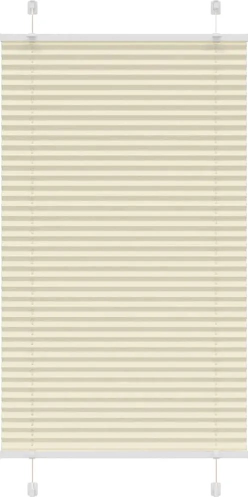 vidaXL pliszírozott redőny krém 80x100 cm szövetszélesség 79,4 cm