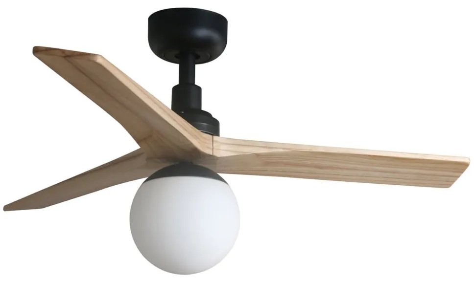 FARO 34284-11L - Mennyezeti ventilátor KLIM S 1xE27/15W/230V fenyő/fekete + távirányító