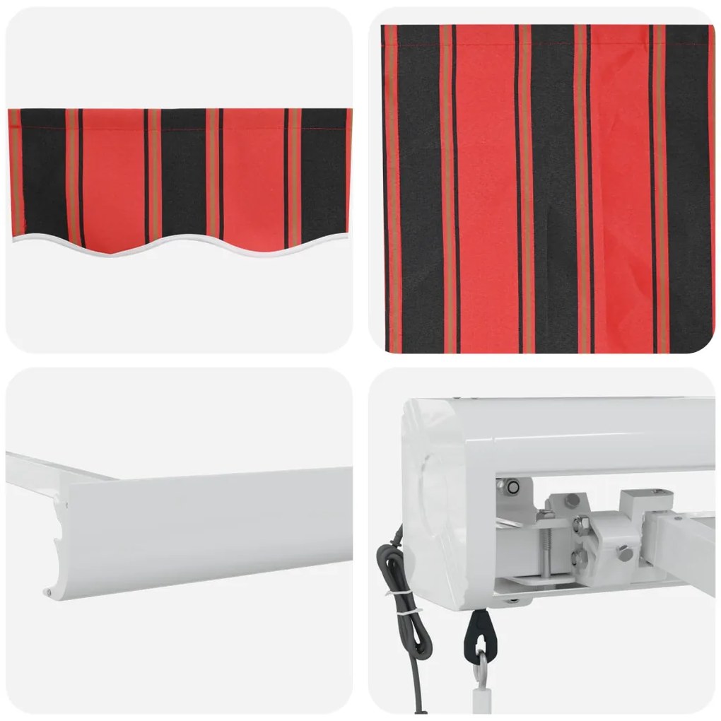 Automatikusan Behúzható Napellenző Narancs és Barna 300x250 cm