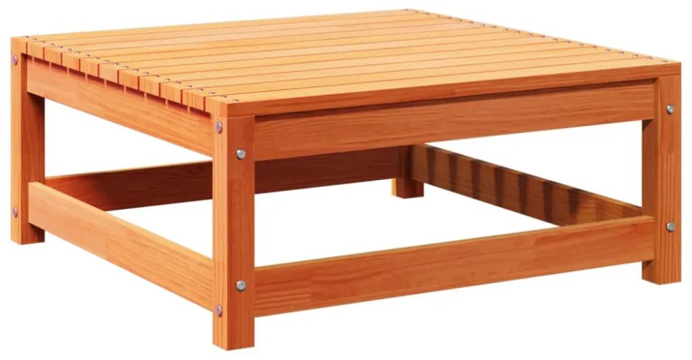 viaszbarna tömör fenyőfa kerti lábtartó 70 x 70 x 30 cm