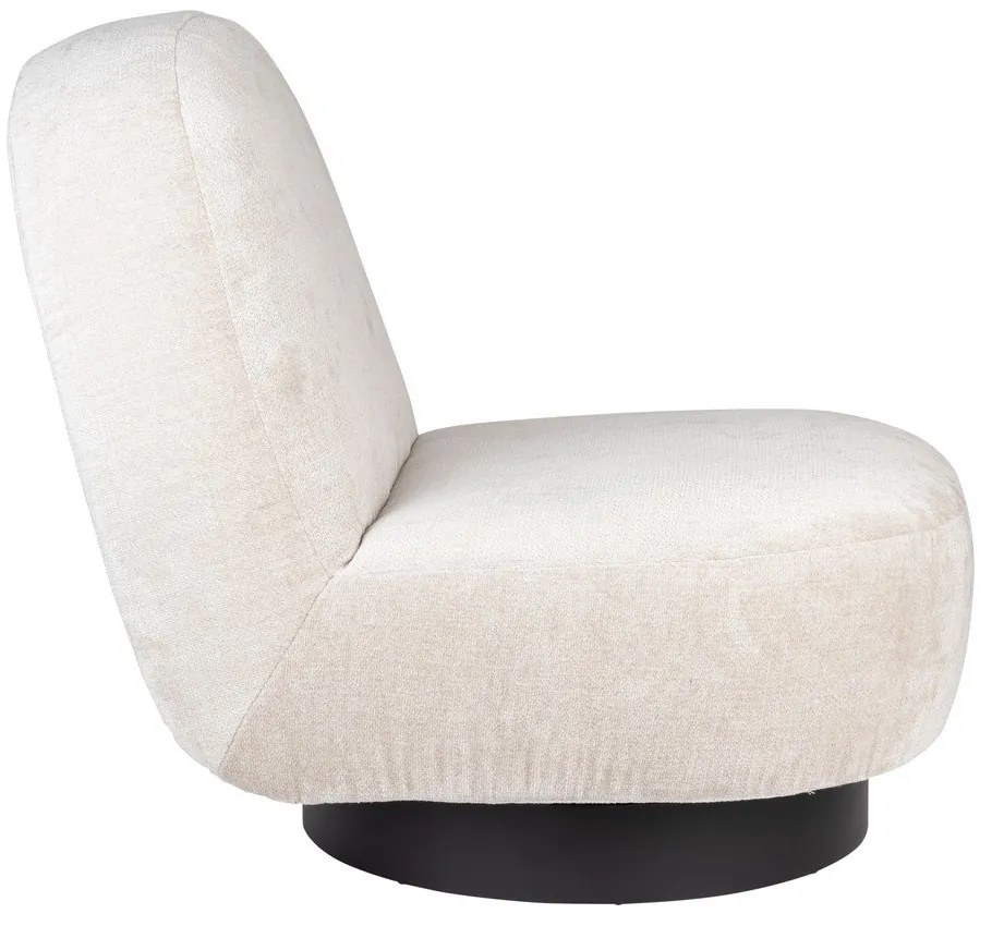 Krémszínű bársony fotel Eden – Zuiver