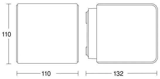 Steinel 079253-LED Kültéri fali lámpa L830 C LED/9,1W/230V IP44 antracit