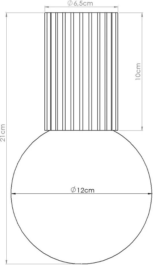 Szürkésbarna mennyezeti lámpa üveg búrával ø 12 cm Orbital – Sollux