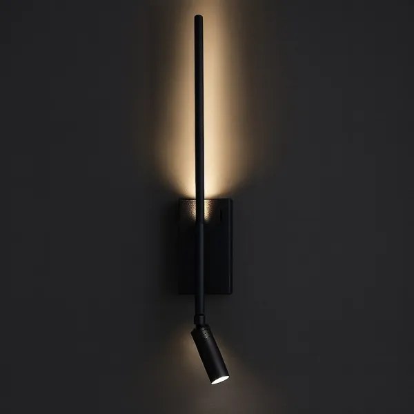 LED fali lámpatest TORCH LED/6W/230V + LED/3W fekete