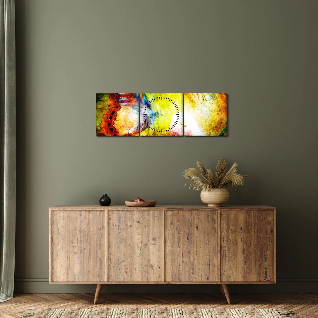 Kép - Kozmikus pillangó (órával) (90x30 cm)