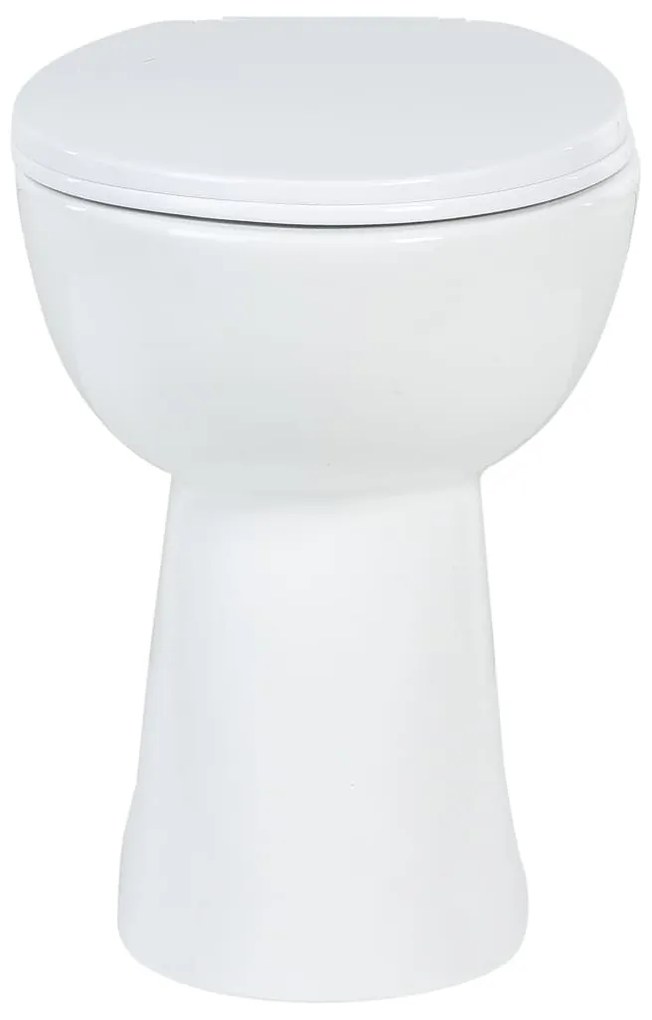 Fehér kerámia perem nélküli magas WC finoman záródó fedéllel