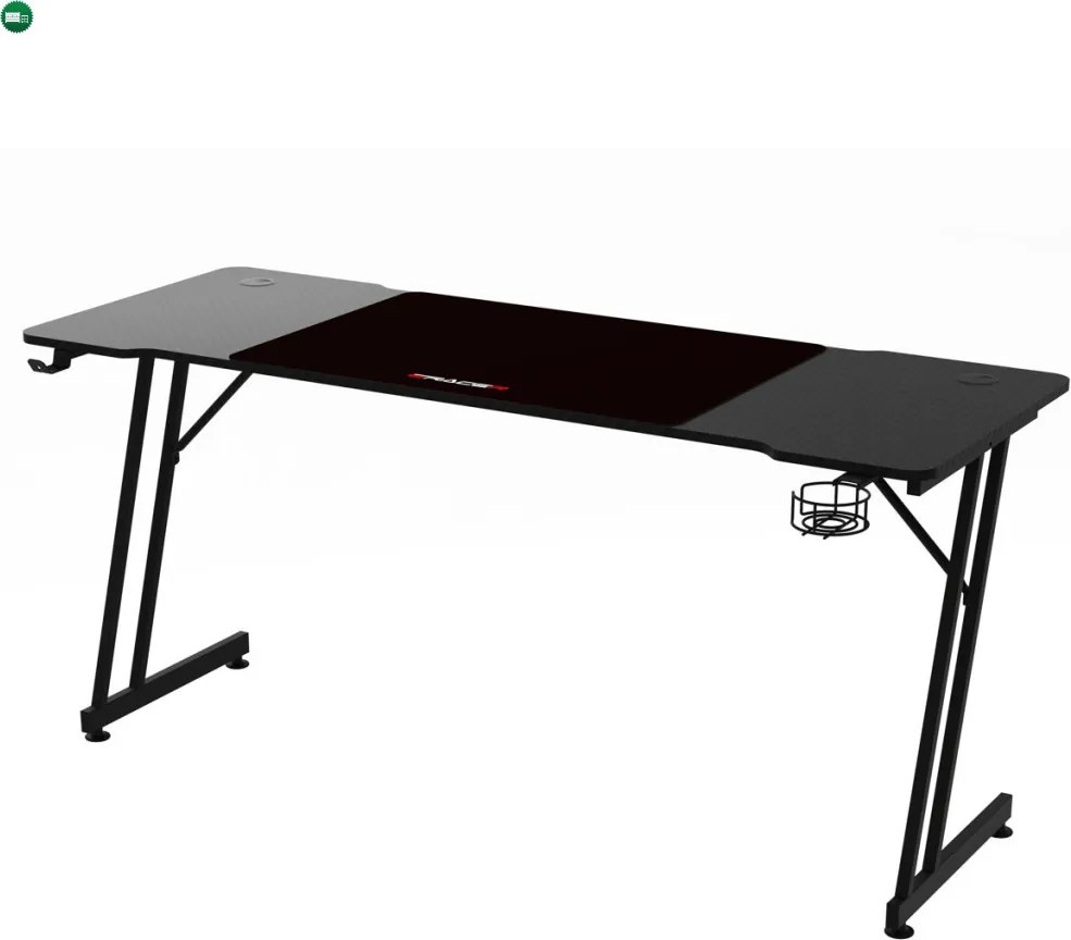 NERO karbon gamer asztal 140 × 60 cm