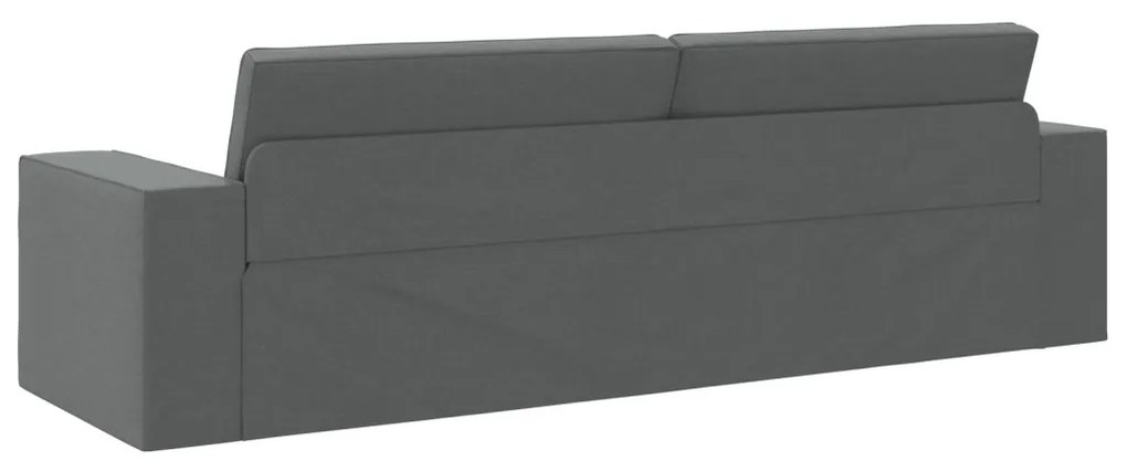 Padlószövet kanapéágy 2 az 1-ben sötétszürke 245x150x60.5 cm