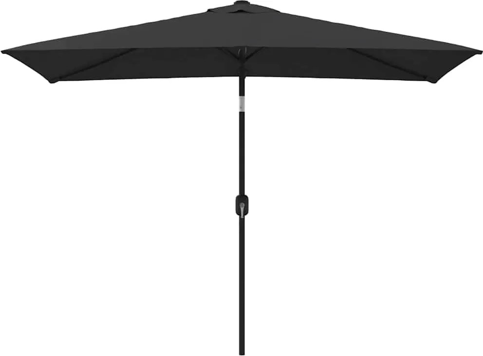 vidaXL fekete kültéri napernyő fémrúddal 300 x 200 cm