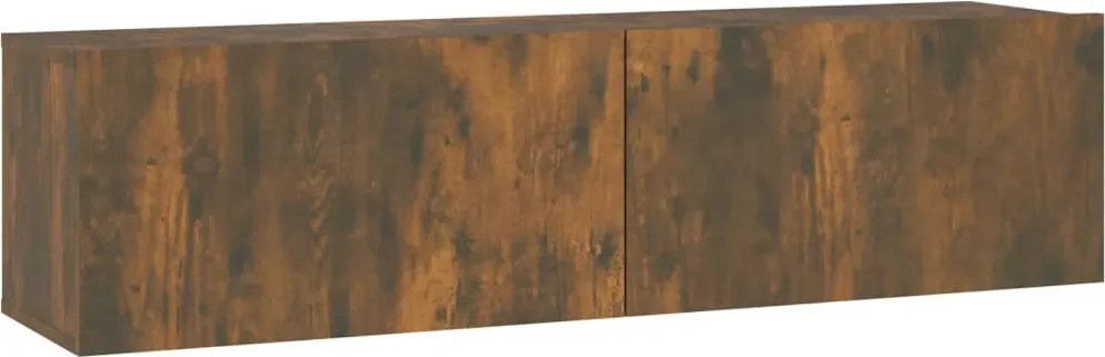 vidaXL füstös tölgy színű szerelt fa fali TV-szekrény 120 x 30 x 30 cm
