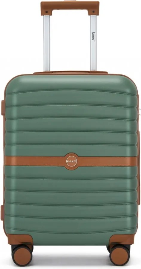 Zöld 3 részes prémium utazóbőrönd szett „Harder” – M, L, XL