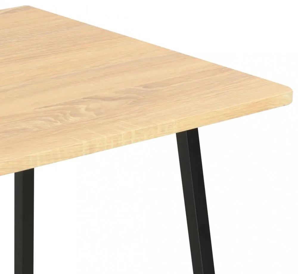 fekete és tölgyszínű íróasztal polcrendszerrel 102x50x117 cm