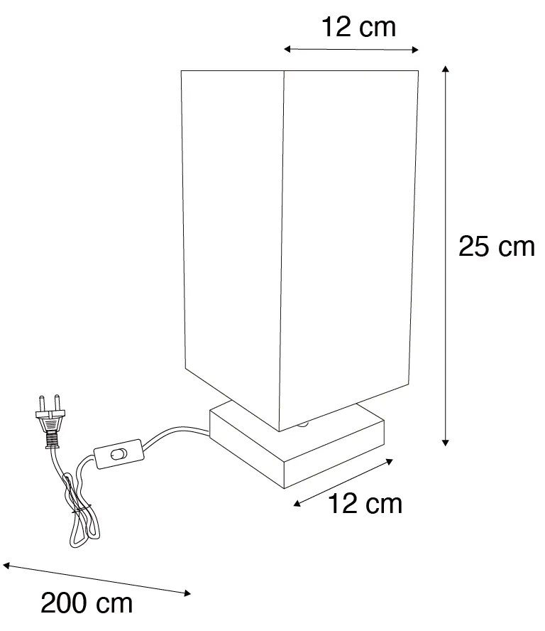 Modern asztali lámpa szürke acéllal - Milo
