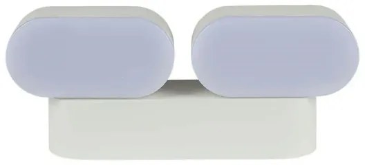 LED Kültéri flexibilis fali lámpa 2xLED/12W/230V IP65 szürke