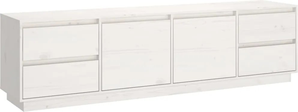 vidaXL fehér tömör fenyőfa TV-szekrény 176 x 37 x 47,5 cm