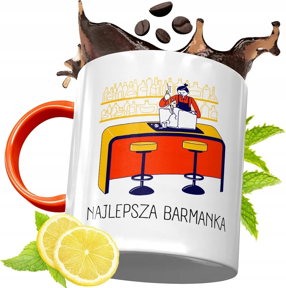 Narancssárga Bögre Csaposnak Ajándék fényképes nyomattal