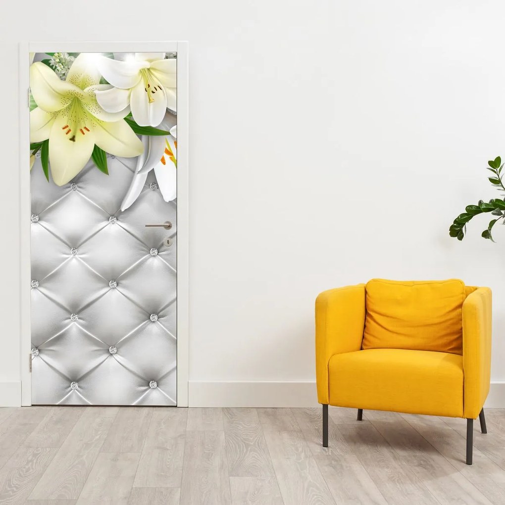 Fotótapéta ajtóra - Liliom virágok (95x205cm)