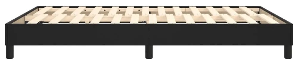 fekete műbőr rugós ágykeret 140x190 cm