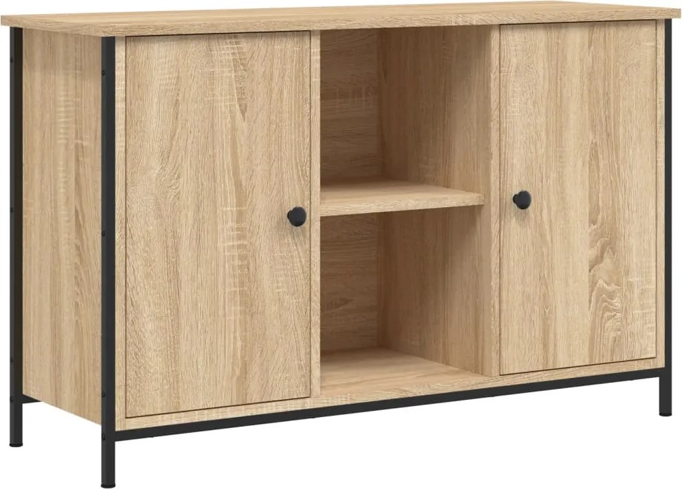 vidaXL sonoma tölgy színű szerelt fa TV-szekrény 100 x 35 x 65 cm