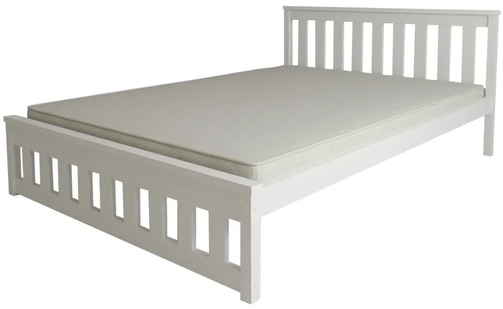 Ágy MAICA 90 x 200 cm, fehér Matrac: Coco Maxi matrac 20 cm, Ágyrács: Deszkás ágyráccsal