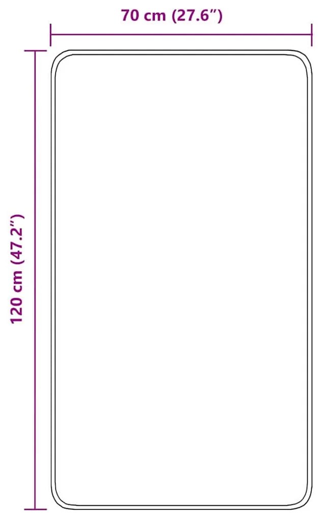 Csúszásmentes Fürdőszőnyeg Barna 70 x 120 cm PP