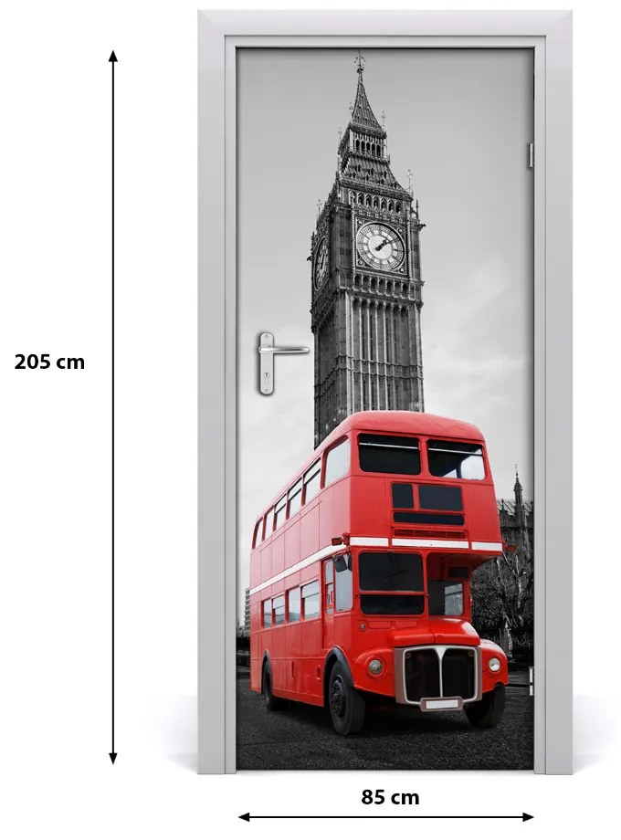 Ajtó tapéta London busz 75x205 cm