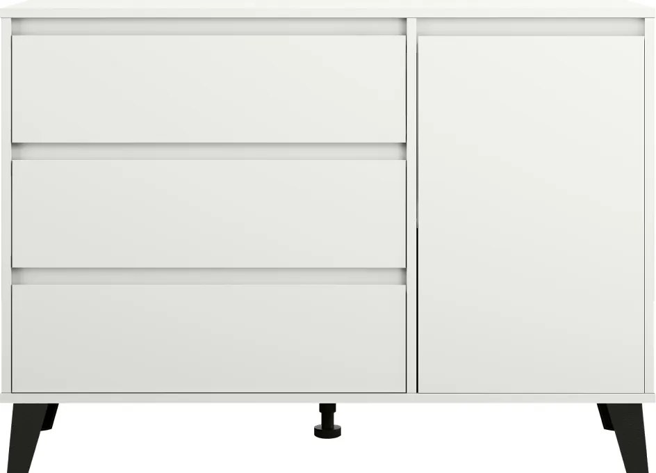 Komód, fehér, BOGAN NEW 1D3S
