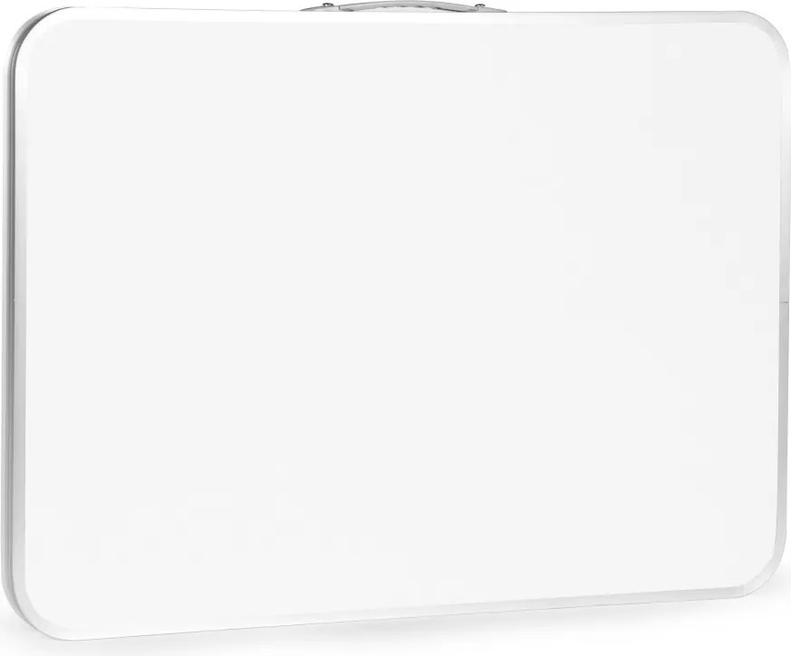 Kerti asztal, MultiGarden GMFC-FY8060, fehér, 80 x 60 cm, összecsukható, magasság: 70 cm, bőrönddé hajtható, hordfogantyúval, teherbírás: 30 kg