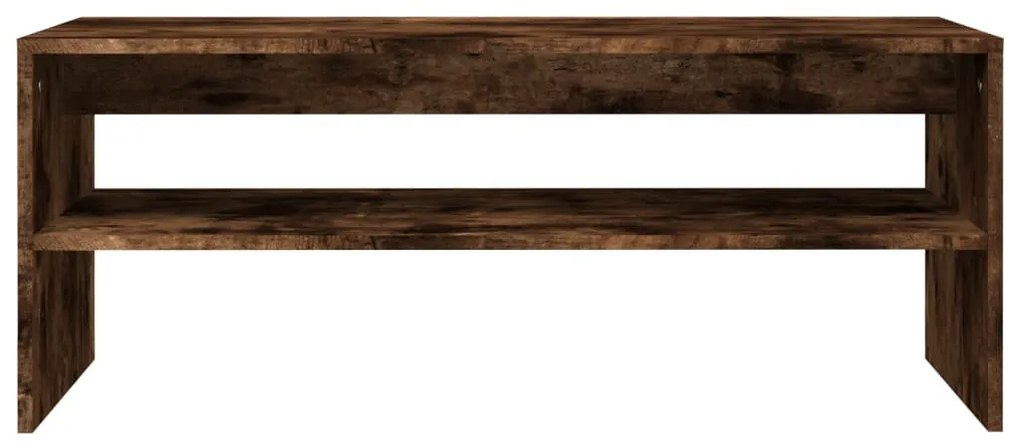 Füstös tölgy színű szerelt fa dohányzóasztal 100 x 40 x 40 cm