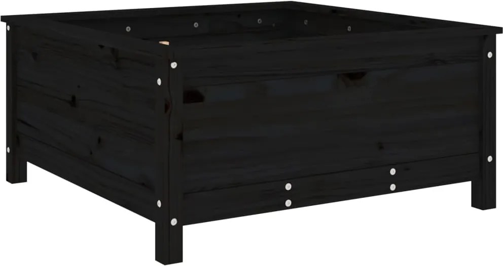 vidaXL fekete tömör fenyő kerti növénytartó 82,5x82,5x39 cm