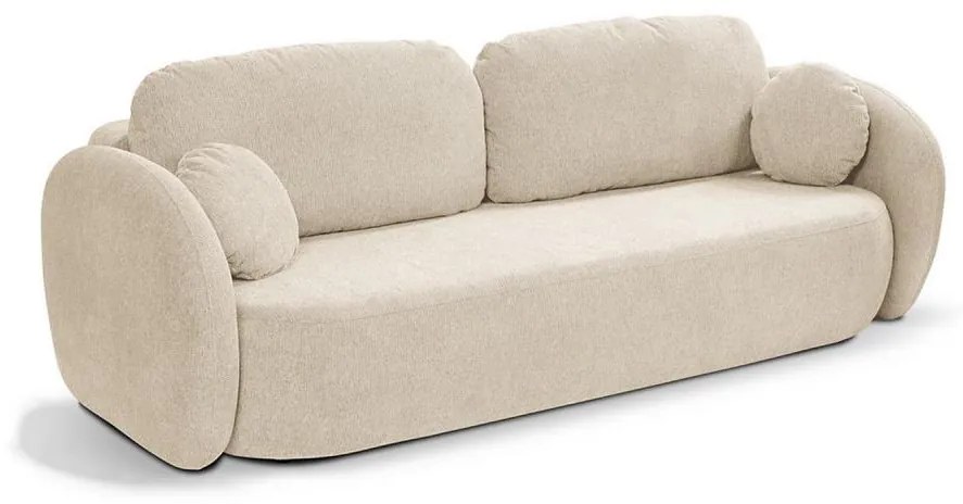 OLBIA ágyazható háromszemélyes kanapé, bézs