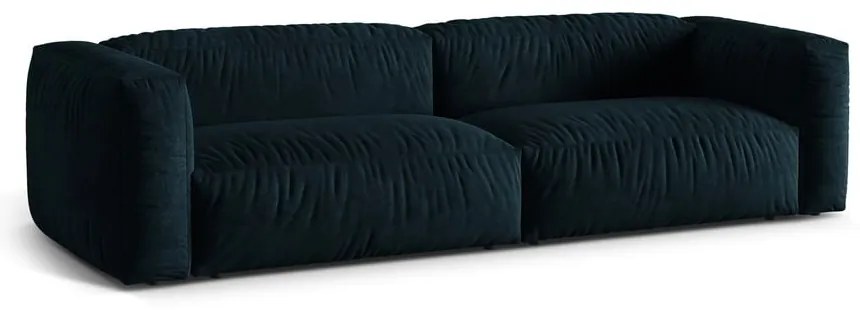Sötétkék bársony moduláris kanapé 320 cm Martina – Micadoni
