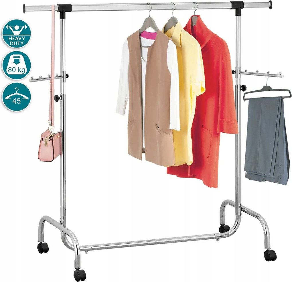 Álló ruhaakasztó acél stabil 80 kg Tatkraft Falcon