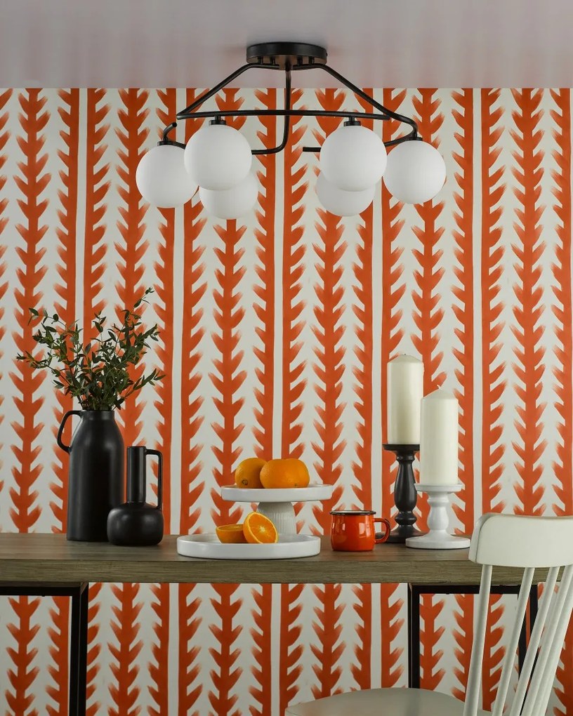 Dar Lighting modern mennyezeti lámpa luana fehér matt fekete darlua6422